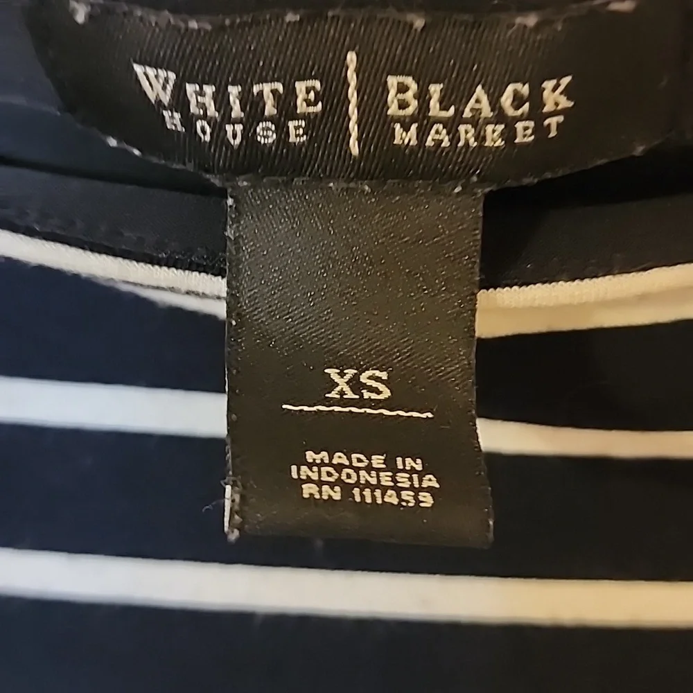 Striped black and white cotton, 3/4 sleeves size xs - Picture 4 of 4